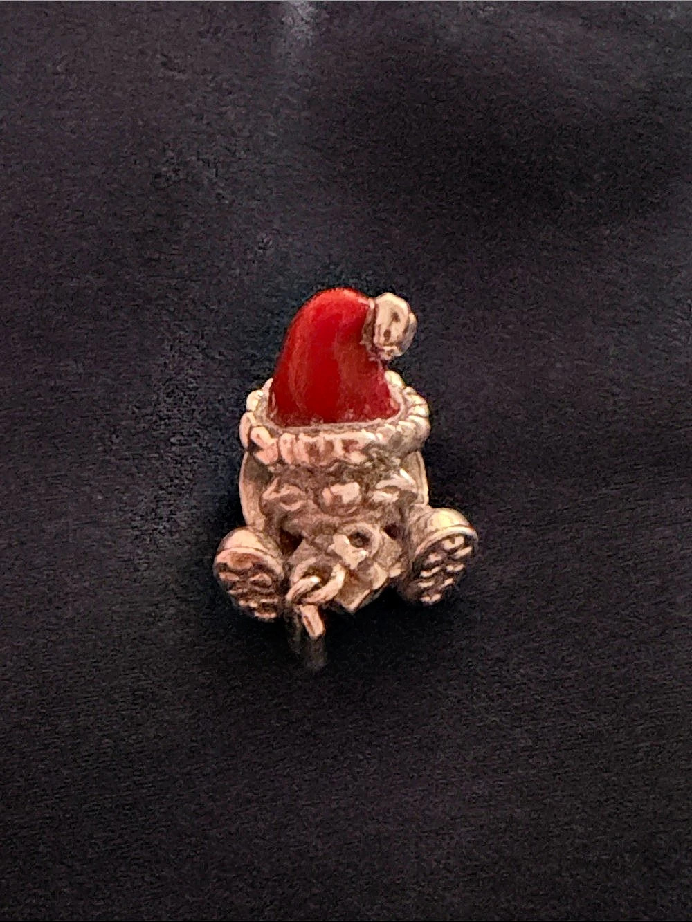 Pandora Seated Santa Claus & Present Charm Sterling Silver